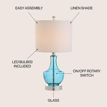 Colette 20" Mini Glass LED Table Lamp